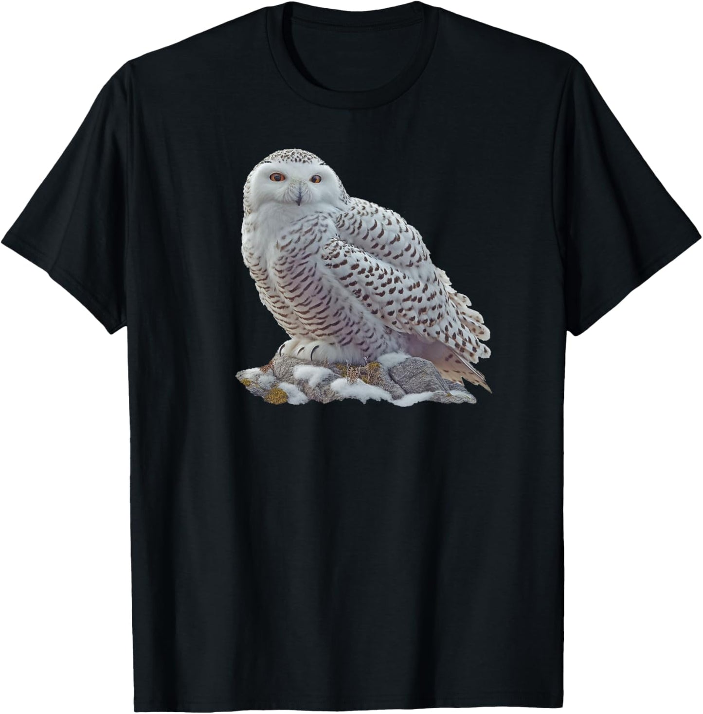 Bird Series. Snowy Owl. T-Shirt - T-Shirt | Black