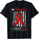 In February I Wear Red USA Flag Heart Disease Awareness CHD T-Shirt - T-Shirt | Black