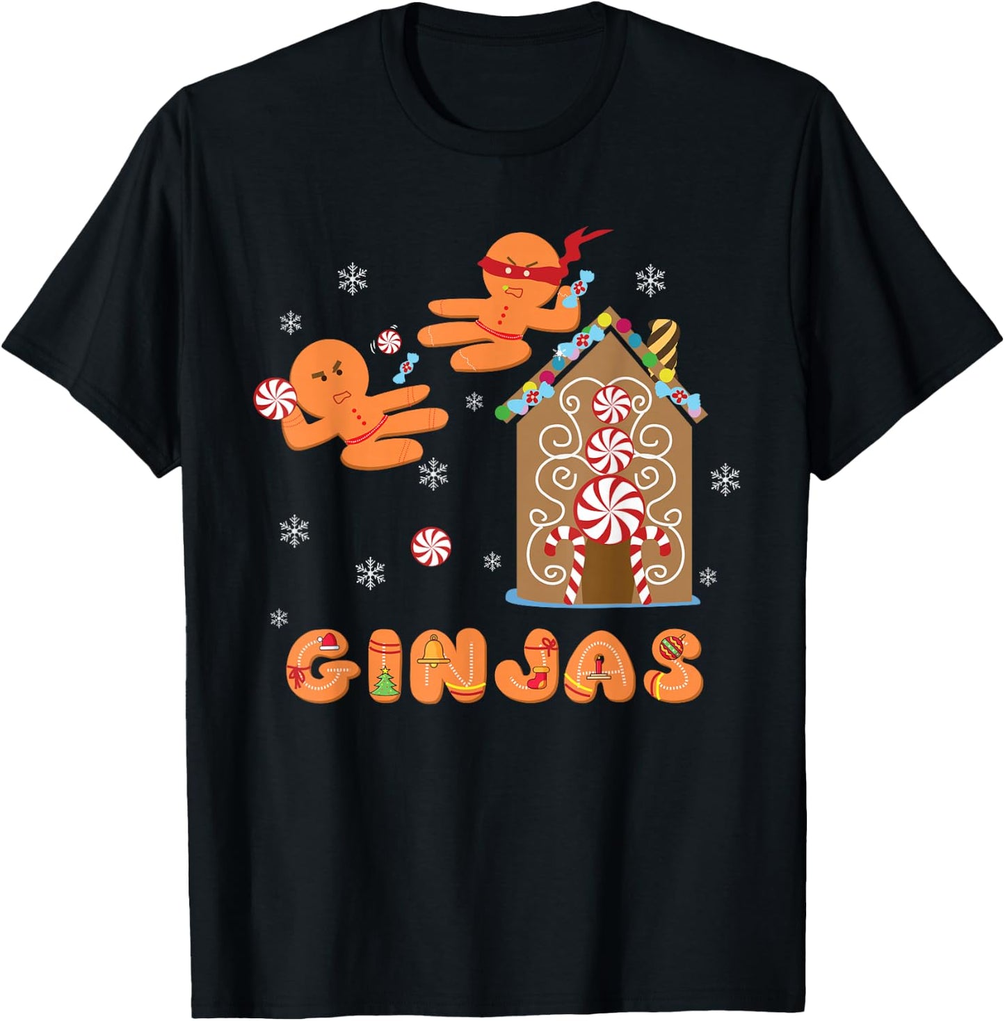 Good World Men's Black Cotton Polyester Martial Arts Christmas T-Shirt - T-Shirt | Black