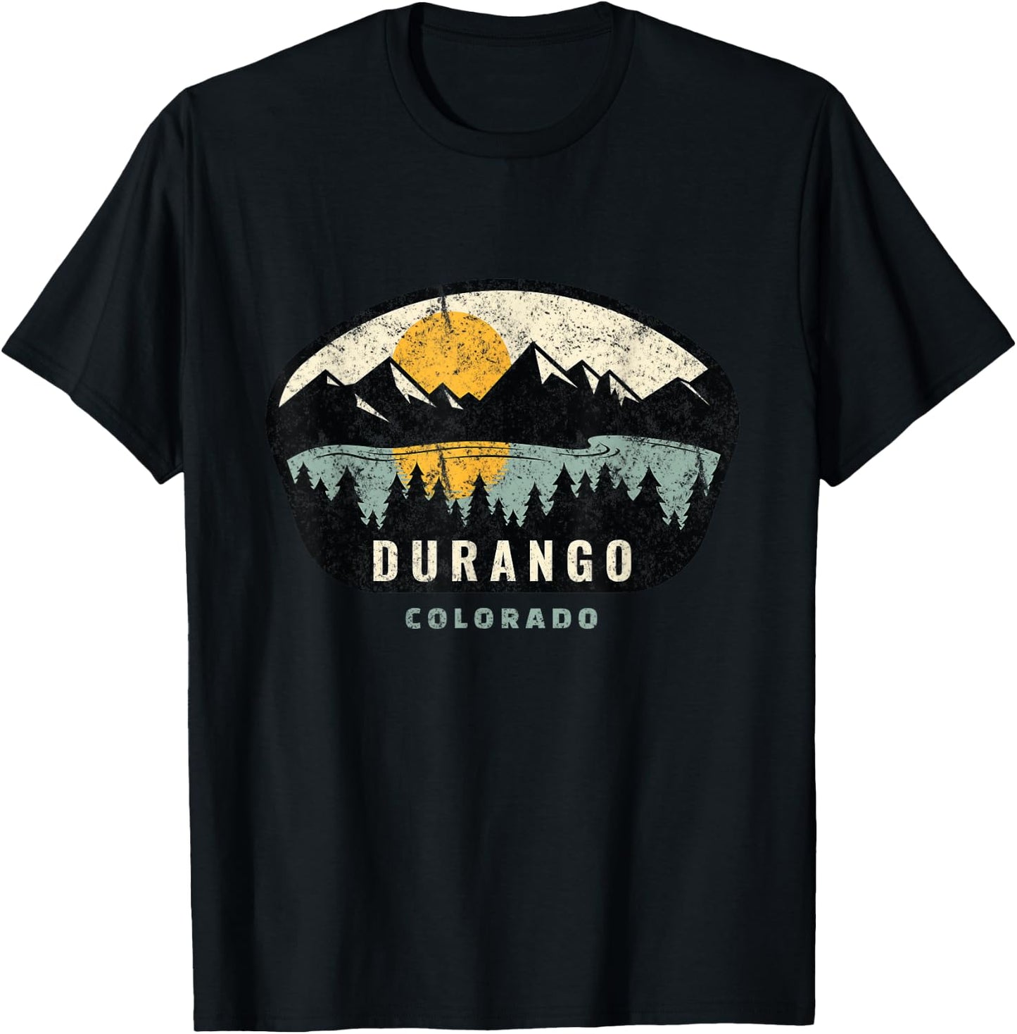Durango Colorado, Outdoors, CO Vacation Souvenir T-Shirt - T-Shirt | Black