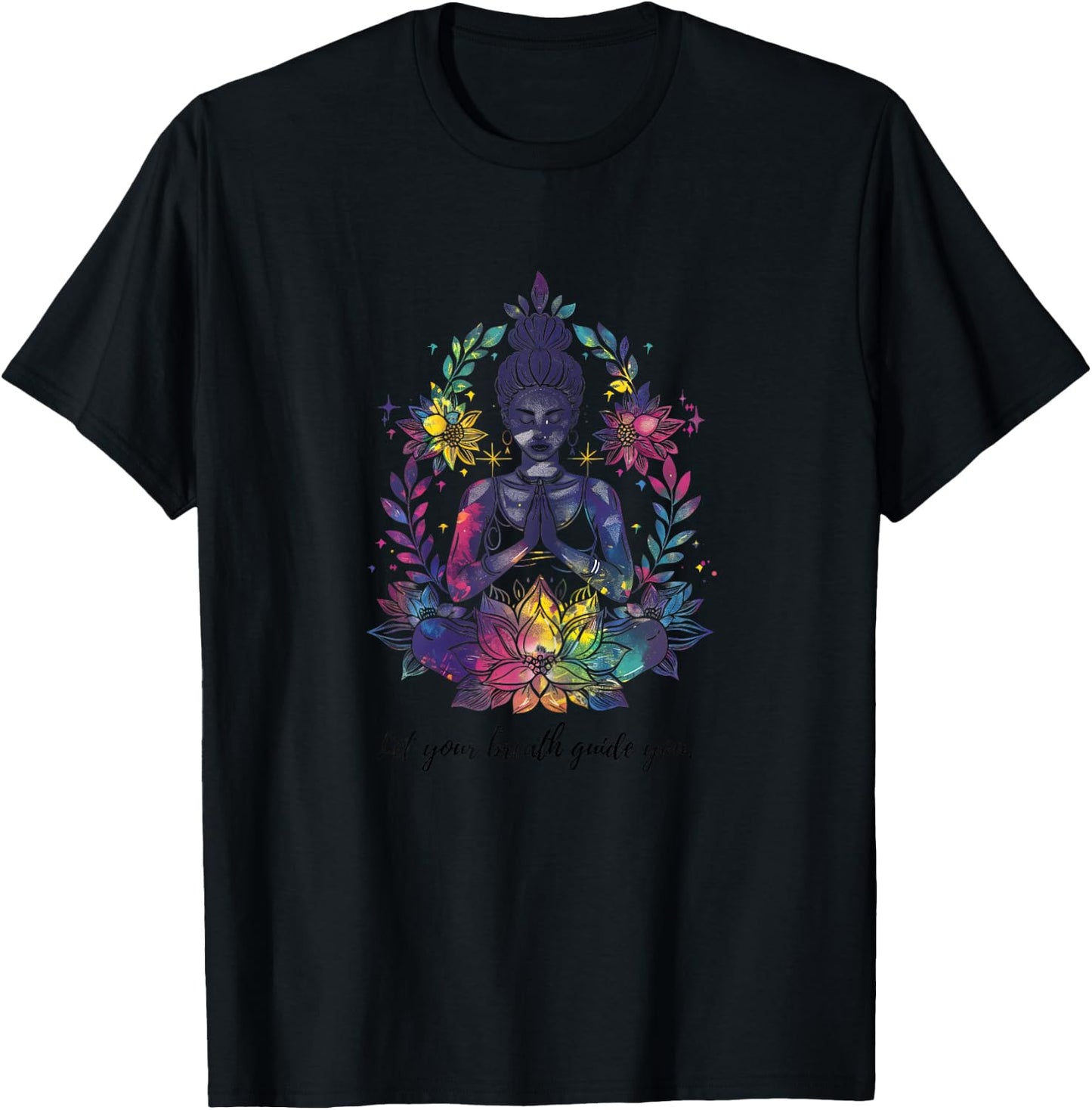 Embrace Inner Peace - Yoga & Meditation Inspired Artwork T-Shirt - T-Shirt | Black