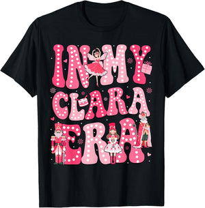 In My Clara Era Pink Nutcracker Squad Pink Christmas Women T-Shirt - T-Shirt | Black