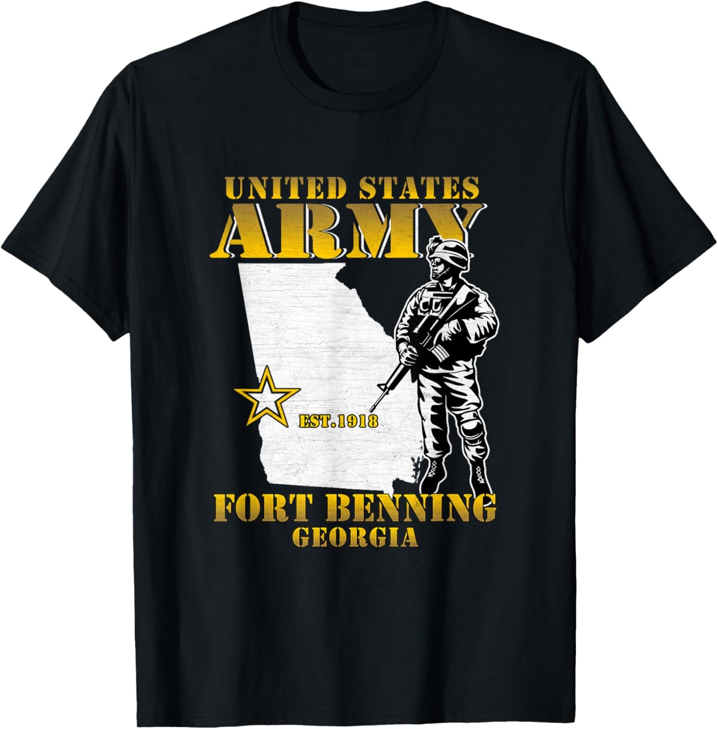 Ft Benning Us Army Base Fort Benning Georgia Ga Sand Hill T-Shirt - T-Shirt | Black
