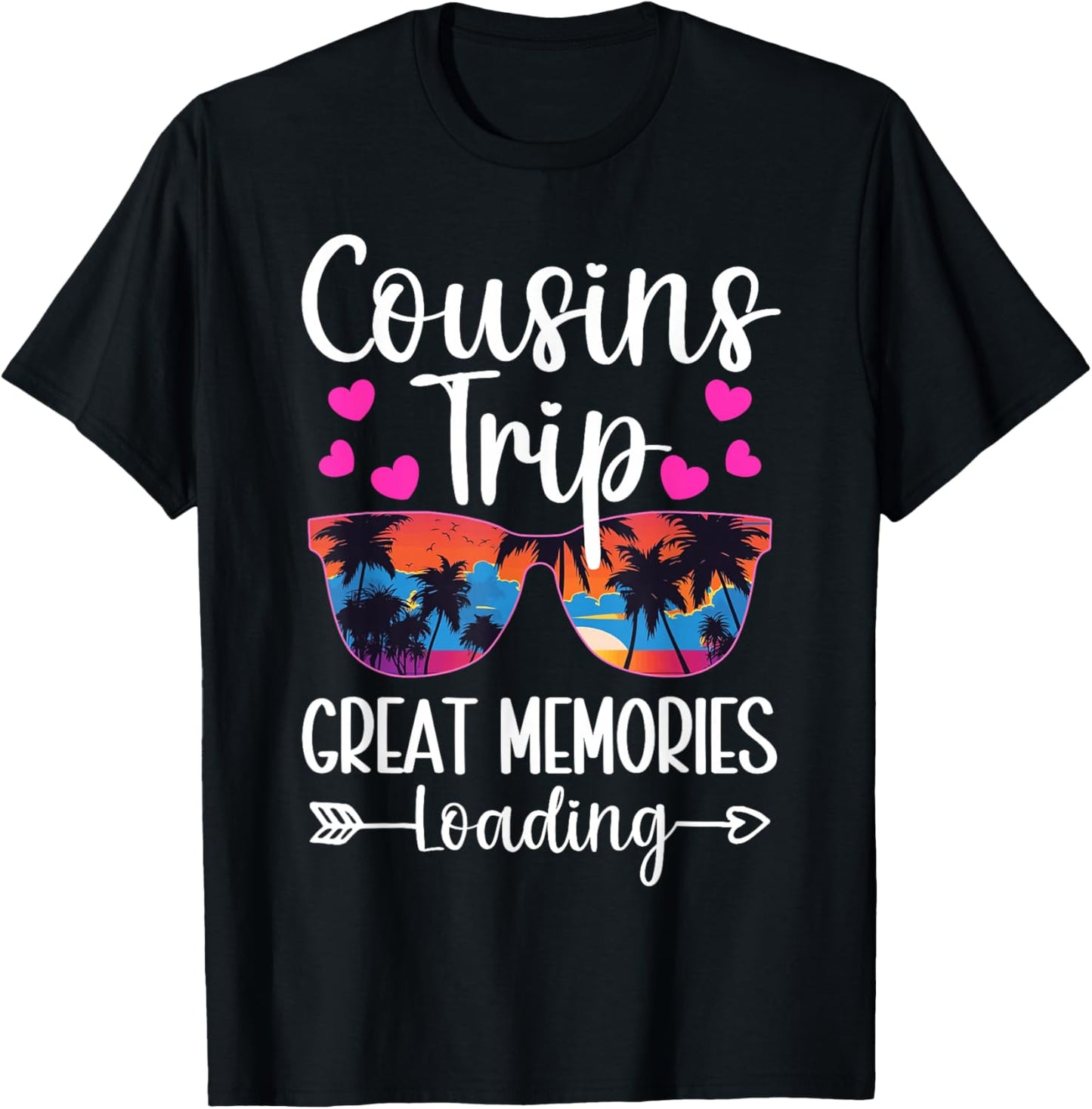 Kids Cousin Cruise Summer Vacation Memories Trip Cousin Crew T-Shirt - T-Shirt | Black