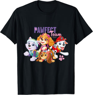 Paw Patrol - Pawfect Team , Black, S T-Shirt - T-Shirt | Black