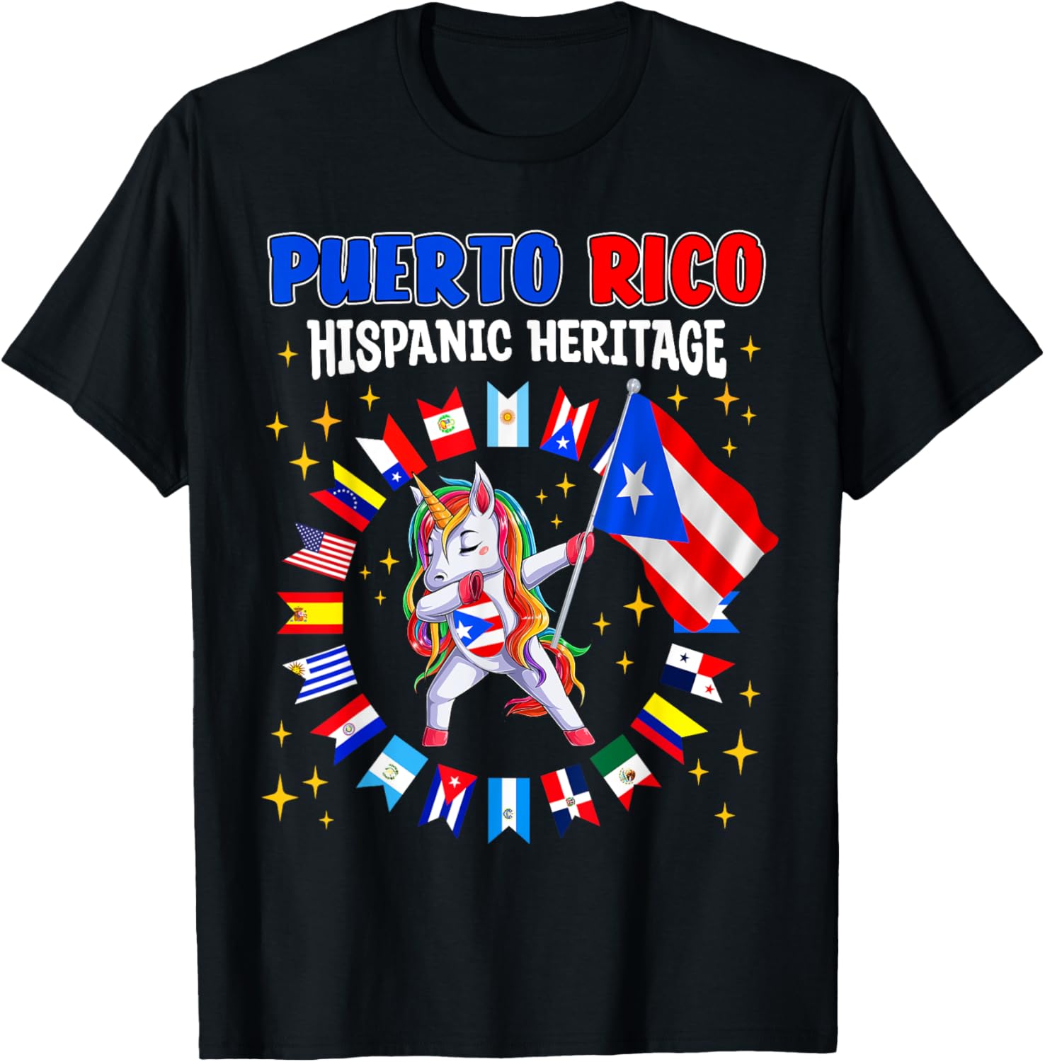 Hispanic Heritage Month Puerto Rico kids boys girls toddler T-Shirt - T-Shirt | Black