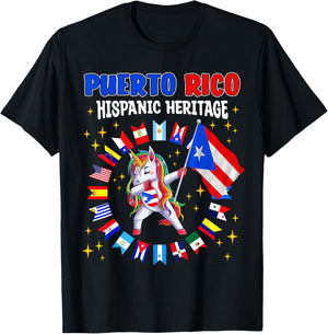 Hispanic Heritage Month Puerto Rico kids boys girls toddler T-Shirt - T-Shirt | Black