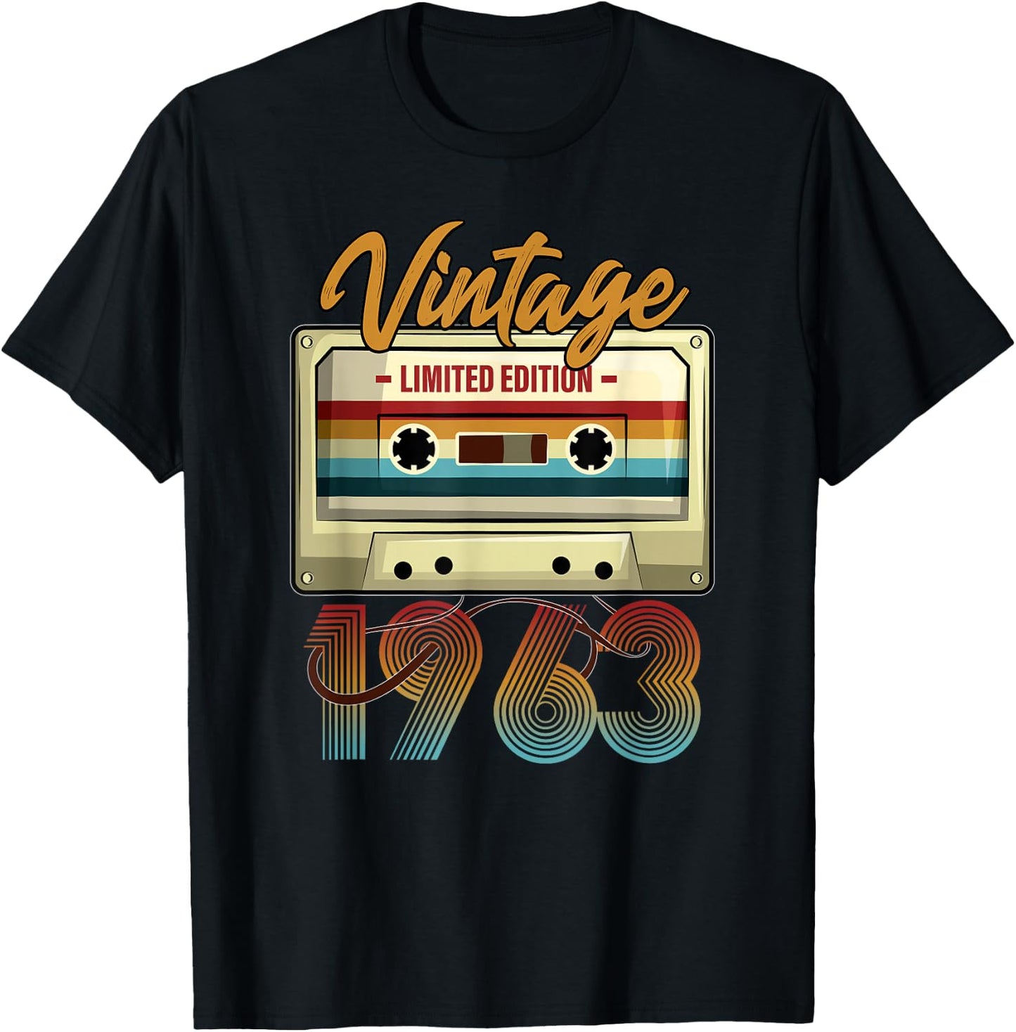 Vintage 1963 62nd birthday cassette tape women B-day T-Shirt - T-Shirt | Black