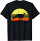 Turkey Hunting Retro Sunset Upland Bird Hunter Thanksgiving T-Shirt - T-Shirt | Black