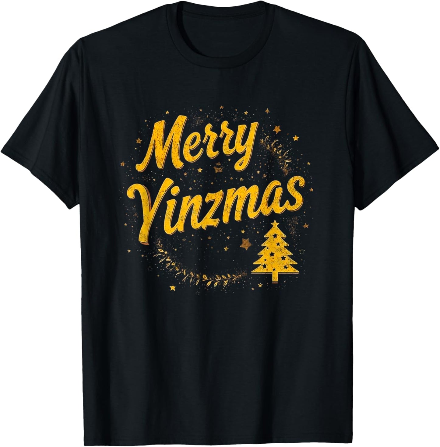 Merry Yinzmas Christmas Tree Yinzer T-Shirt - T-Shirt | Black