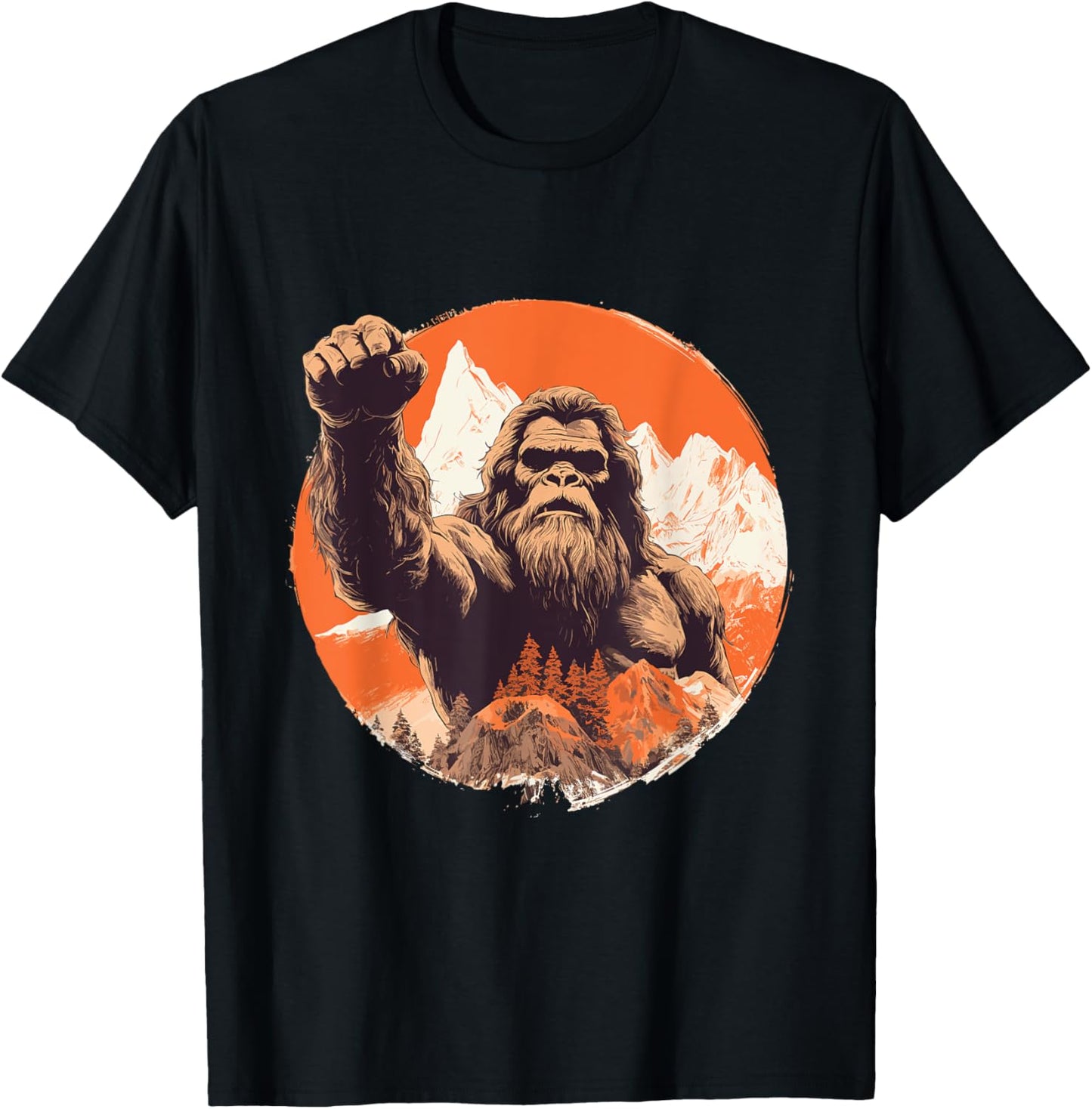 Bigfoot funny Sasquatch Design, Bigfoot T-Shirt - T-Shirt | Black