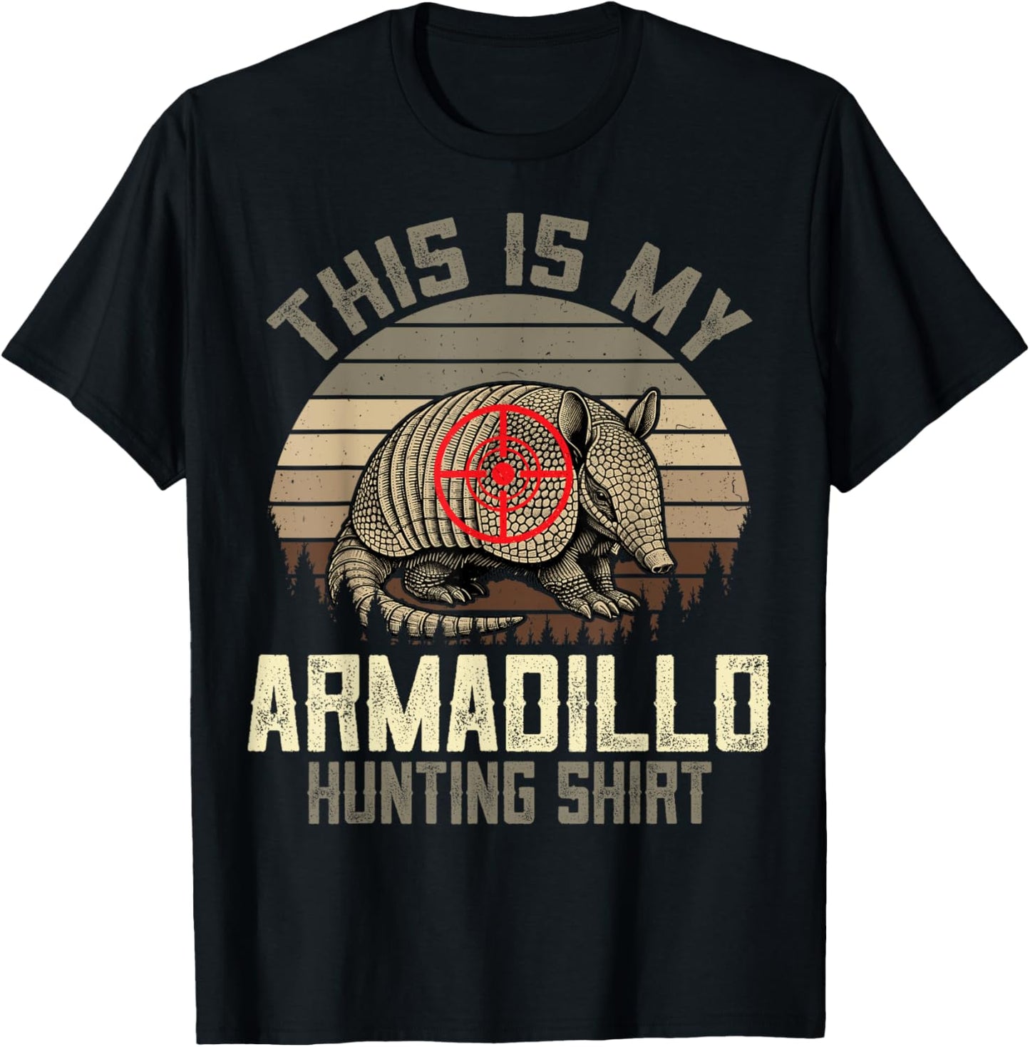 Retro Armadillo Hunting Hunter This Is My Armadillo Hunting T-Shirt - T-Shirt | Black