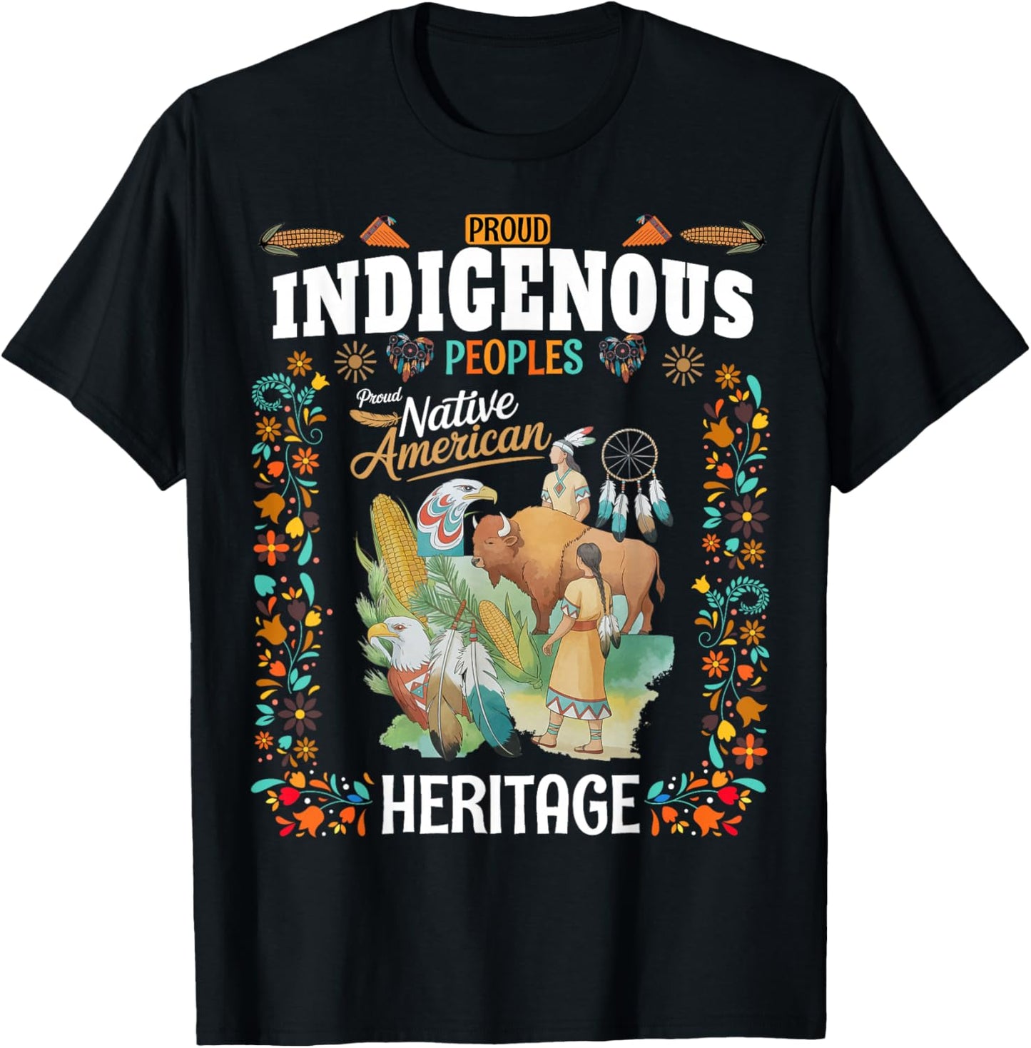 Indigenous Peoples Women Idea Native American Heritage Month T-Shirt - T-Shirt | Black