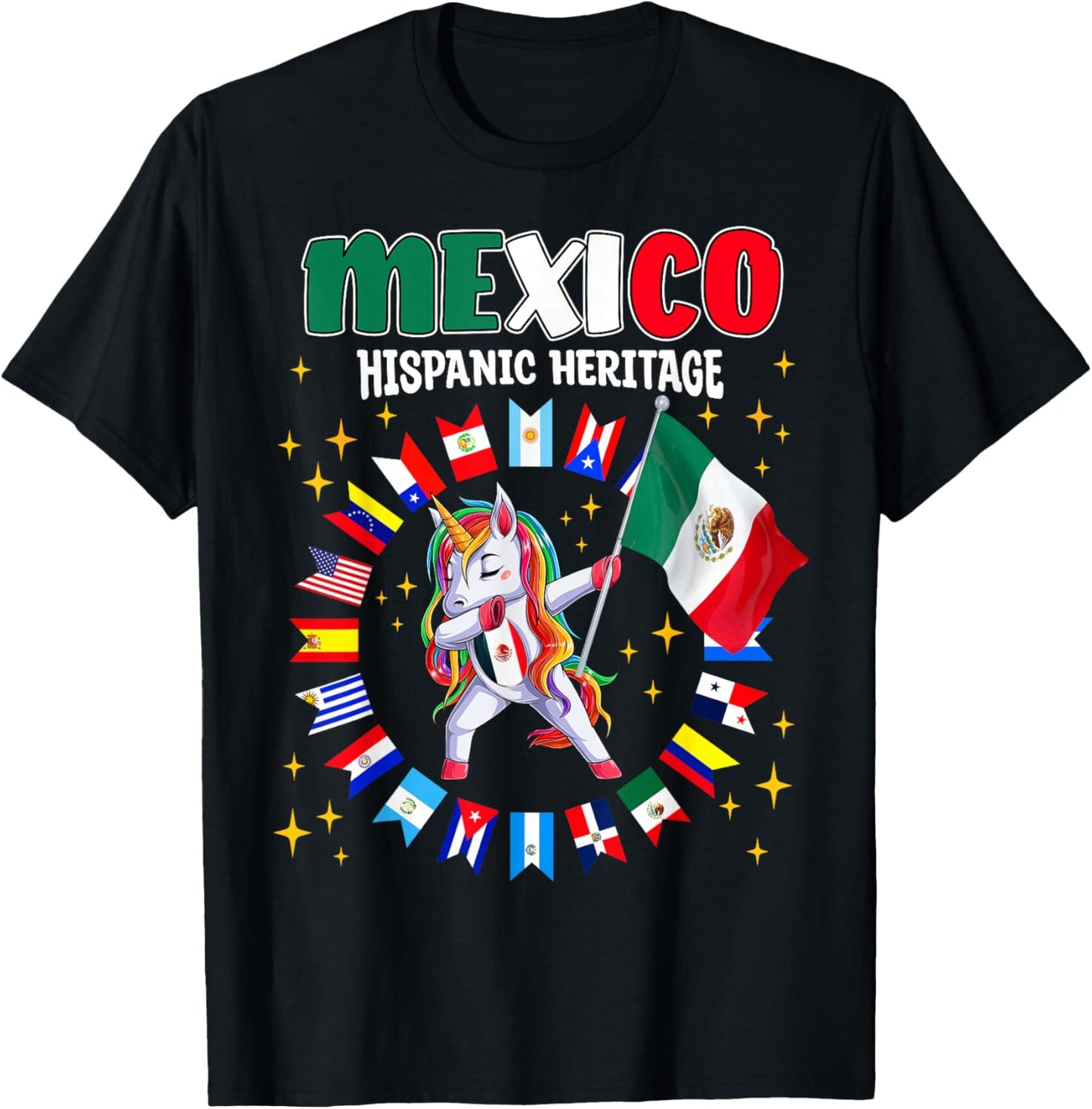 Hispanic Heritage Month Mexico flag kids boys girls toddler T-Shirt - T-Shirt | Black