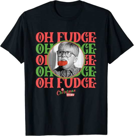 A Christmas Story - Oh Fudge Stacked T-Shirt - T-Shirt | Black