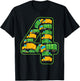 Garbage Truck Themed 4th Birthday Party 4 Year Old Boys Kids T-Shirt - T-Shirt | Black