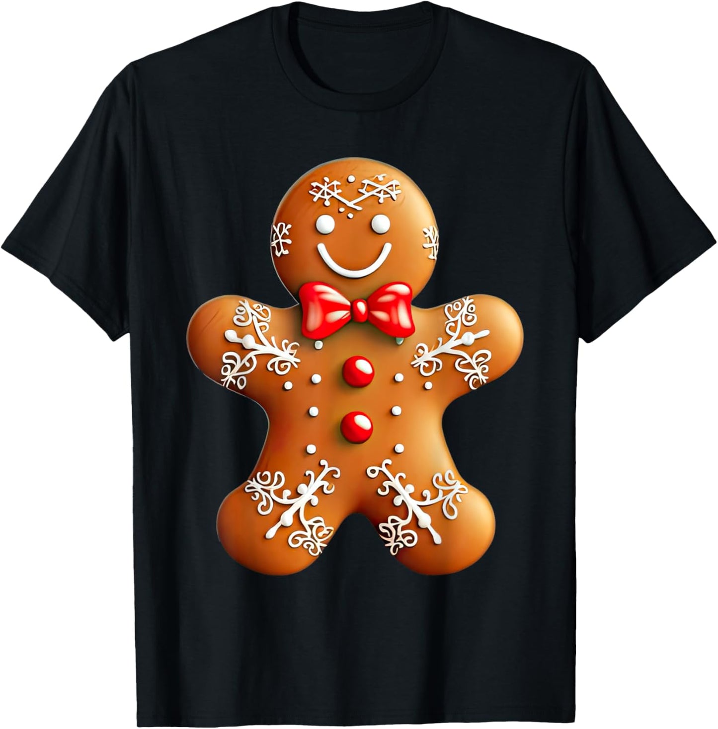 Gingerbread Man Christmas Cookie Baking Holiday Men Women T-Shirt - T-Shirt | Black