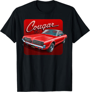 1967 Mercury classic Cougar Vinatge cars T-Shirt - T-Shirt | Black
