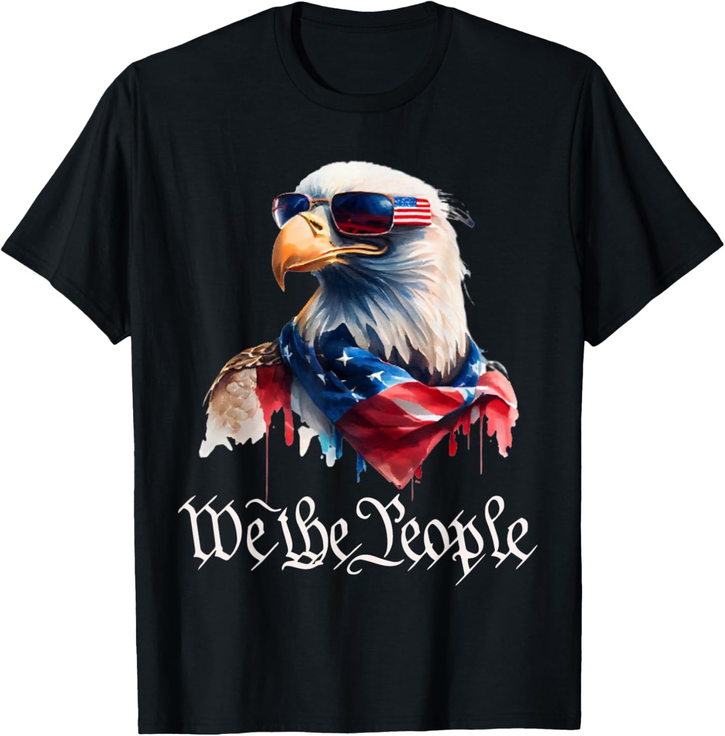 Patriotic Shirt 4th Of July Funny Shirt Eagle We The People T-Shirt - T-Shirt | Black