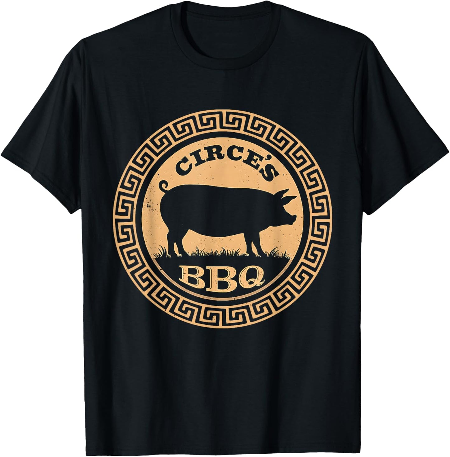 Funny Greek Mythology Circe's BBQ Odyssey T-Shirt - T-Shirt | Black