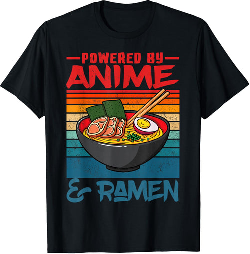 Powered by Anime & Ramen Love Anime Noodles Women Kids