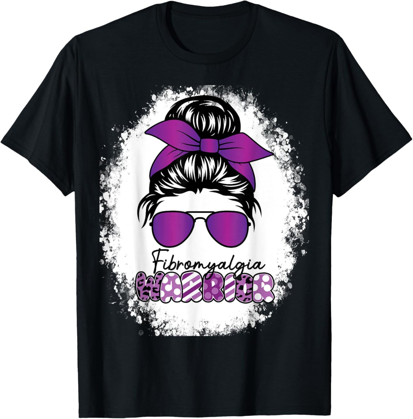 Purple Fibromyalgia Awareness Fibro Warrior Cystic Fibrosis T-Shirt - T-Shirt | Black