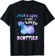 Just A Girl Who Loves Scotties Funny dog lovers gifts T-Shirt - T-Shirt | Black