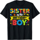 Sister of The Birthday Boy Master Builder Building Blocks T-Shirt - T-Shirt | Black