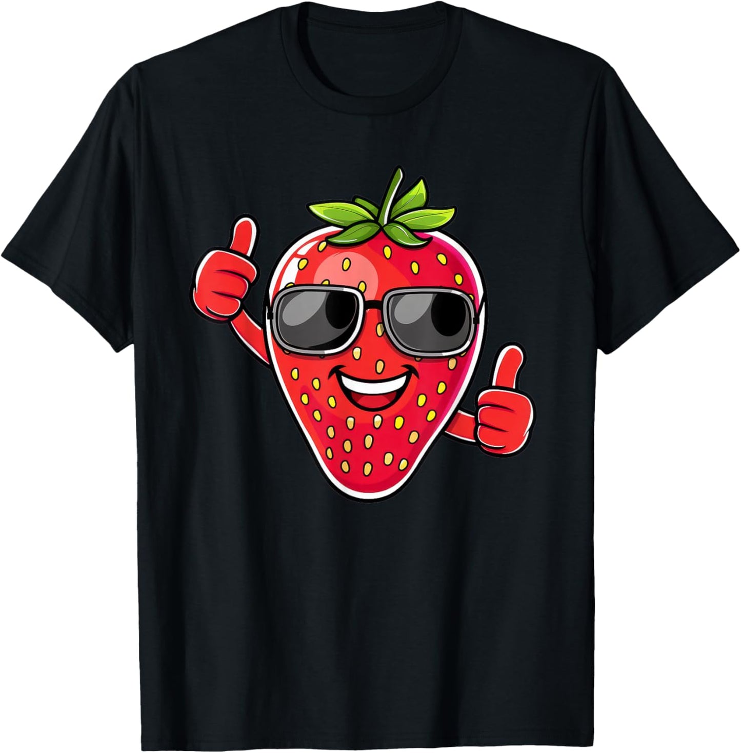 Funny Strawberry T-Shirt - T-Shirt | Black