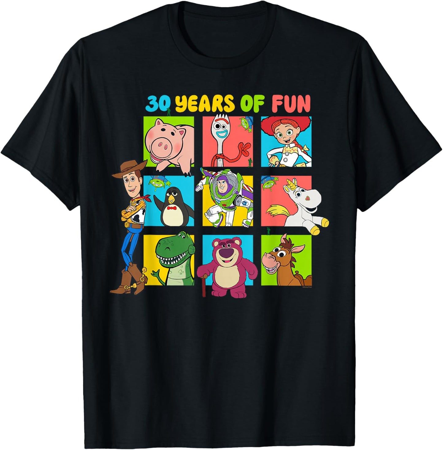 Disney & Pixar's Toy Story 30th Anniversary 30 Years of Fun T-Shirt - T-Shirt | Black