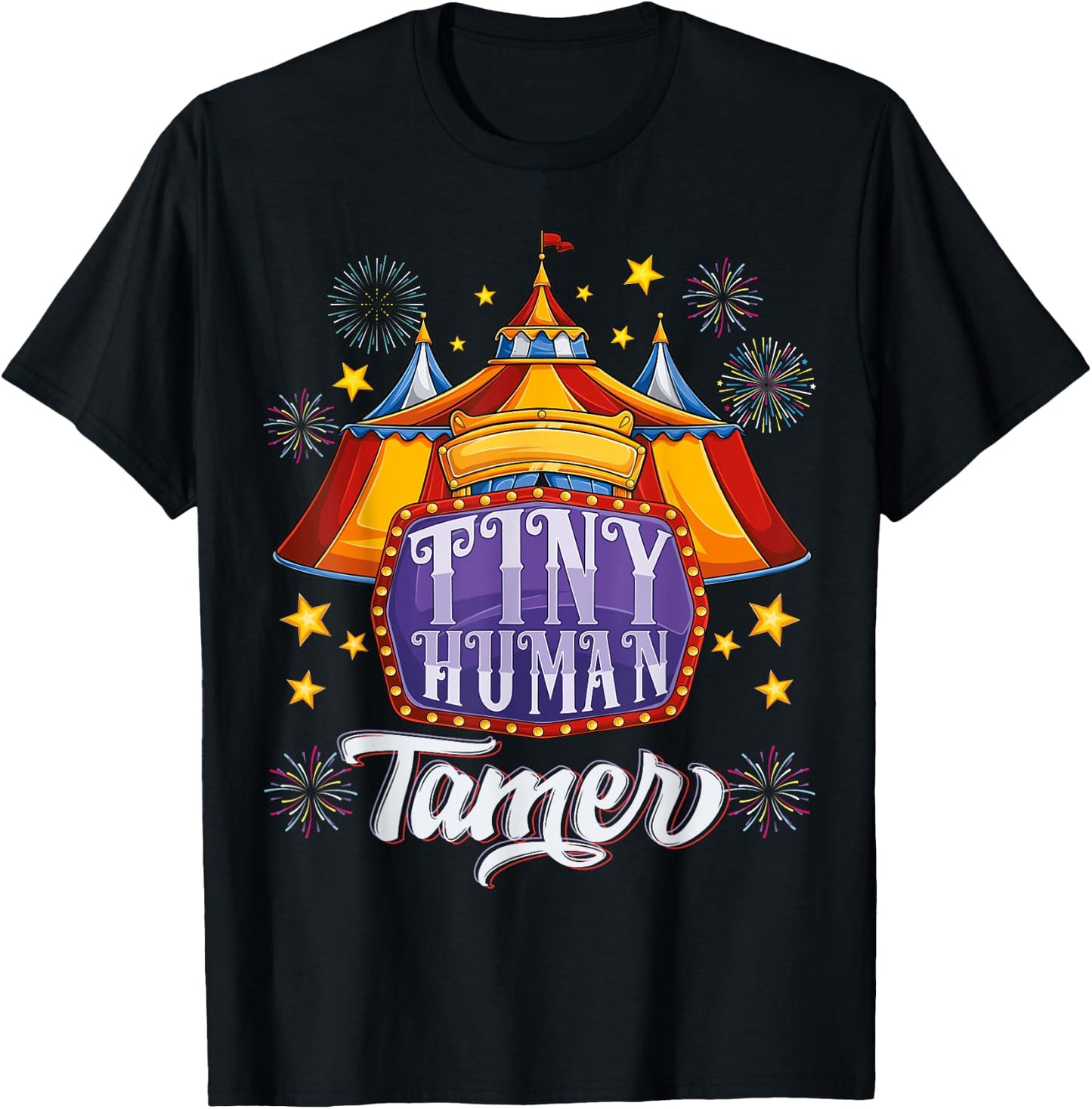 Funny Circus Tiny Human Tamer Carnival Crew Party Men Women T-Shirt - T-Shirt | Black