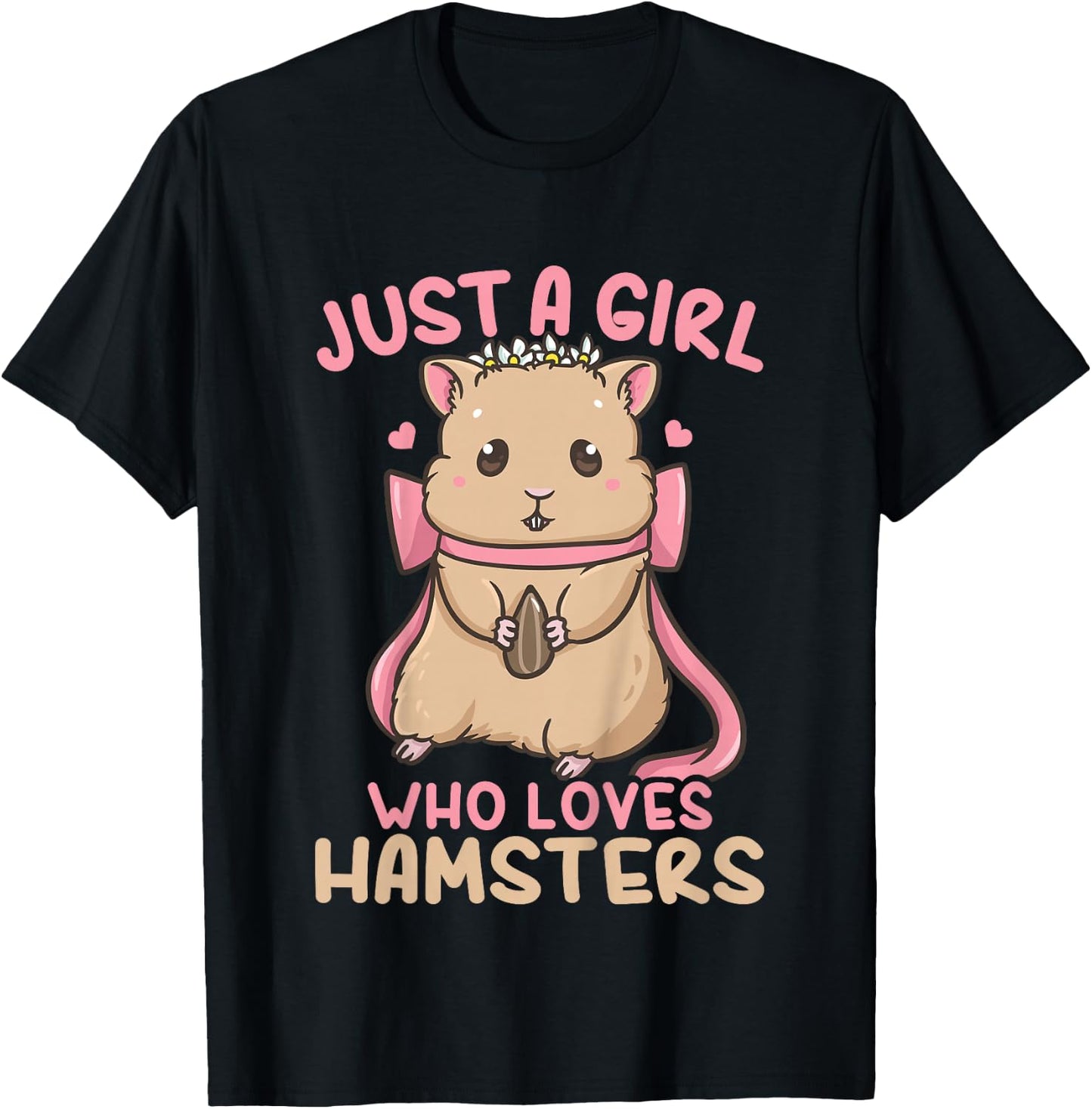 Kids Hamster Just A Girl Who Loves Hamsters T-Shirt - T-Shirt | Black
