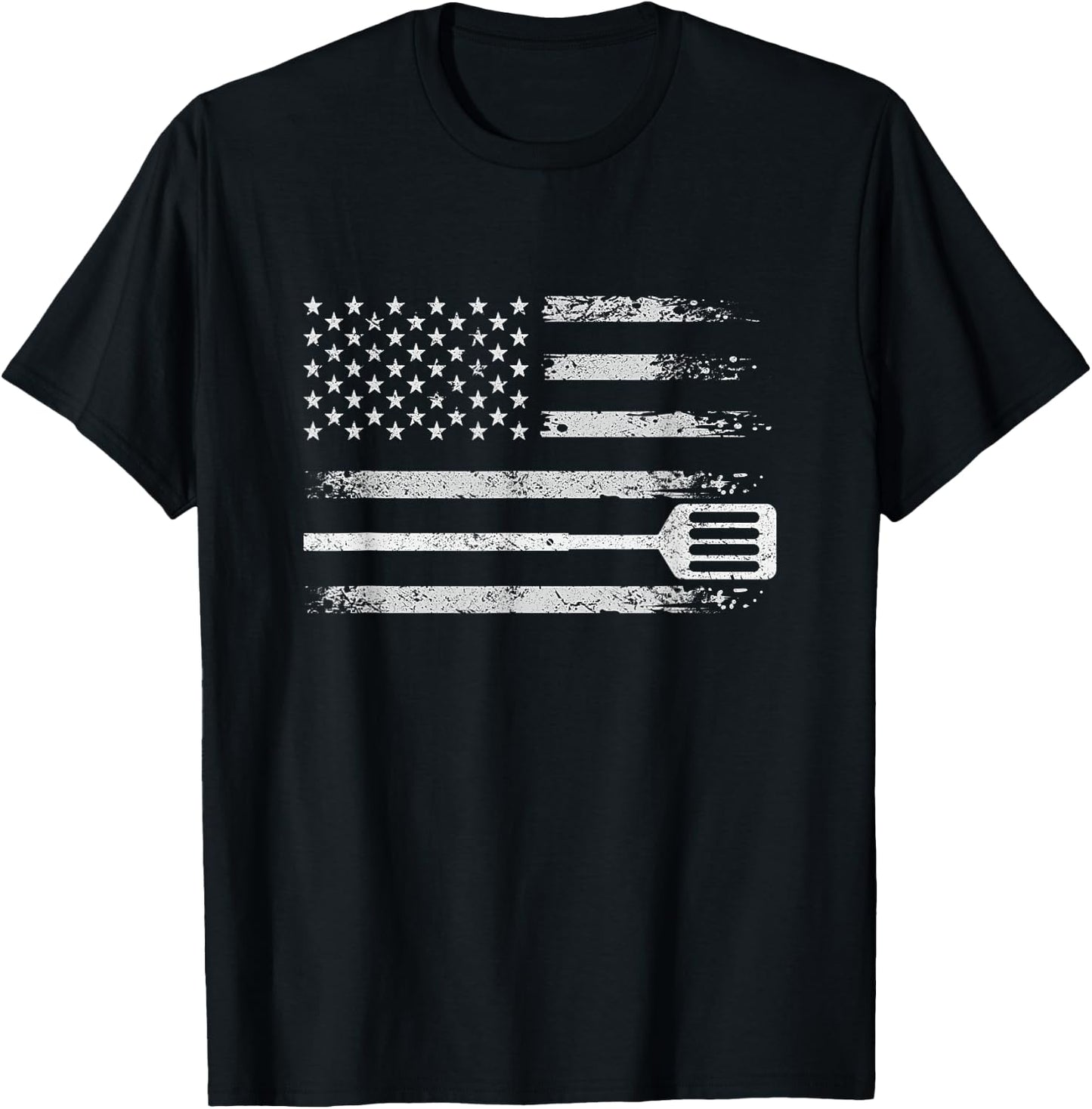 School Cafeteria Amrican Flag - Lunch Lady T-Shirt - T-Shirt | Black