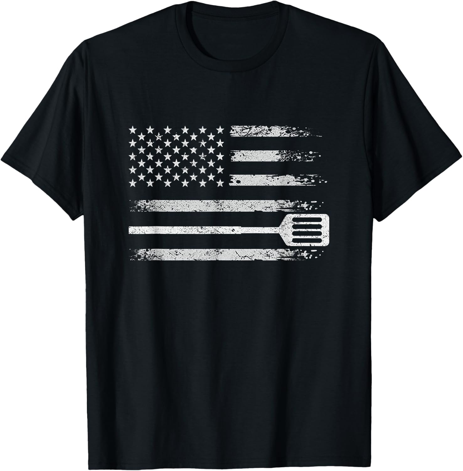 School Cafeteria Amrican Flag - Lunch Lady T-Shirt - T-Shirt | Black