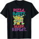 Teenage Mutant Ninja Turtles Pizza Party Sleep Repeat Neon T-Shirt - T-Shirt | Black