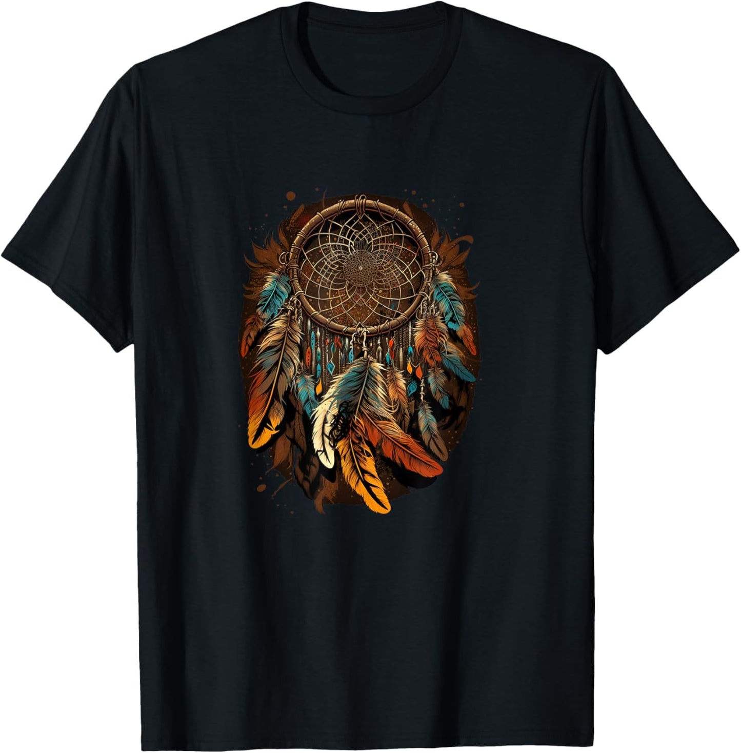 Native American Dreamcatcher Indian Design T-Shirt - T-Shirt | Black