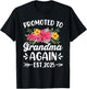 Soon to Be Grandma Promoted to Grandma Again Est 2025 T-Shirt - T-Shirt | Black