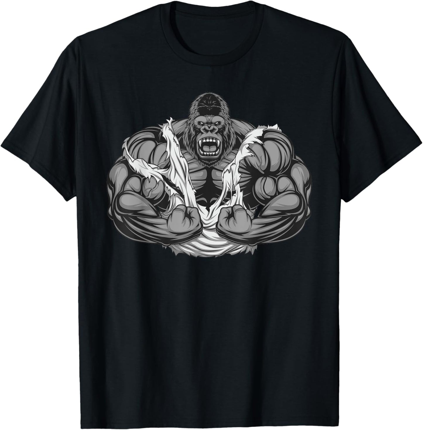 muscle gorilla Fitness Workout Gym for lover Bodybuilding T-Shirt - T-Shirt | Black