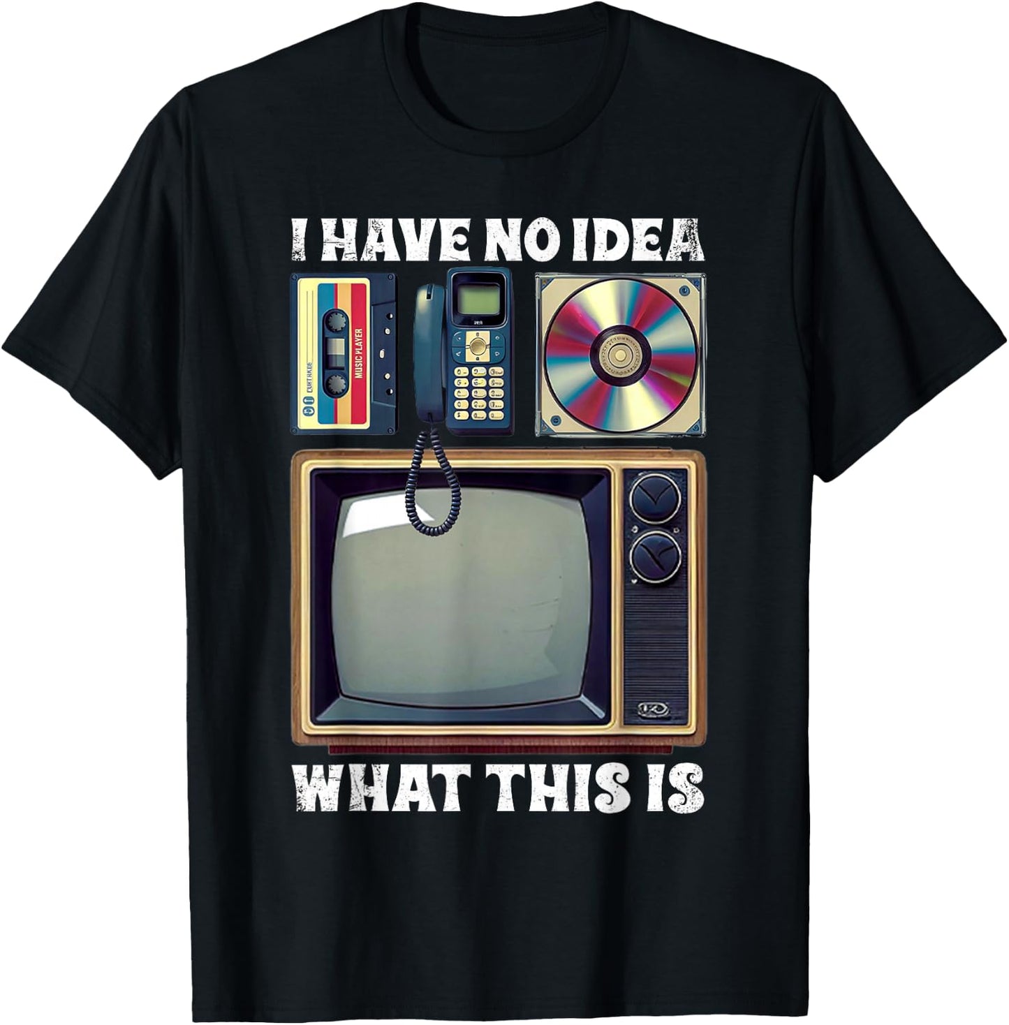 I Have No Idea What This is Kids 70s 80s 90s Outfit Theme T-Shirt - T-Shirt | Black