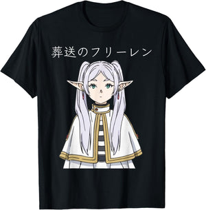 Frieren Beyond Journey's End, Isekai Anime Manga Video Game T-Shirt - T-Shirt | Black