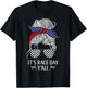 Drag Racing Race Car Girl Sunglasses Flag It's Race Day T-Shirt - T-Shirt | Black