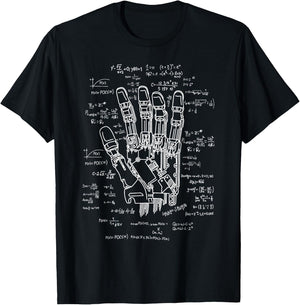 Robot Engineer Formula Collection - Robotics Math AI Gift T-Shirt - T-Shirt | Black