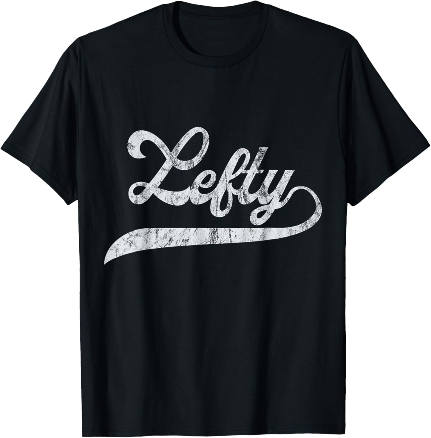 Lefty Left Handed Pride Southpaw Softball Script T-Shirt - T-Shirt | Black