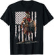 Spartan American Flag Patriotic USA Workout T-Shirt - T-Shirt | Black