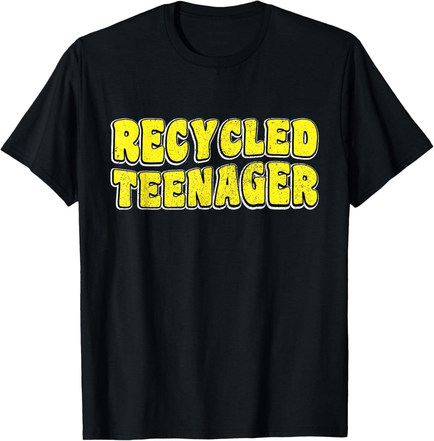 Recycled Teenager - Mothers Day Grandma Fathers Day Grandpa T-Shirt - T-Shirt | Black