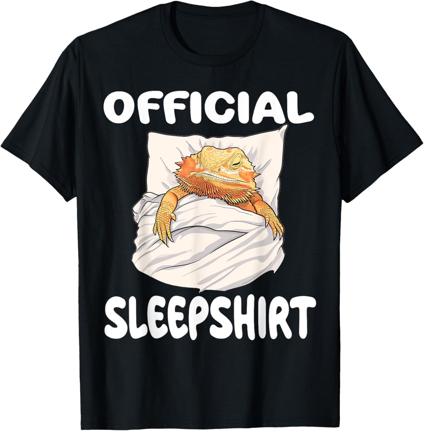 Bearded Dragon Official Sleepshirt Pajamas Nightgown T-Shirt - T-Shirt | Black
