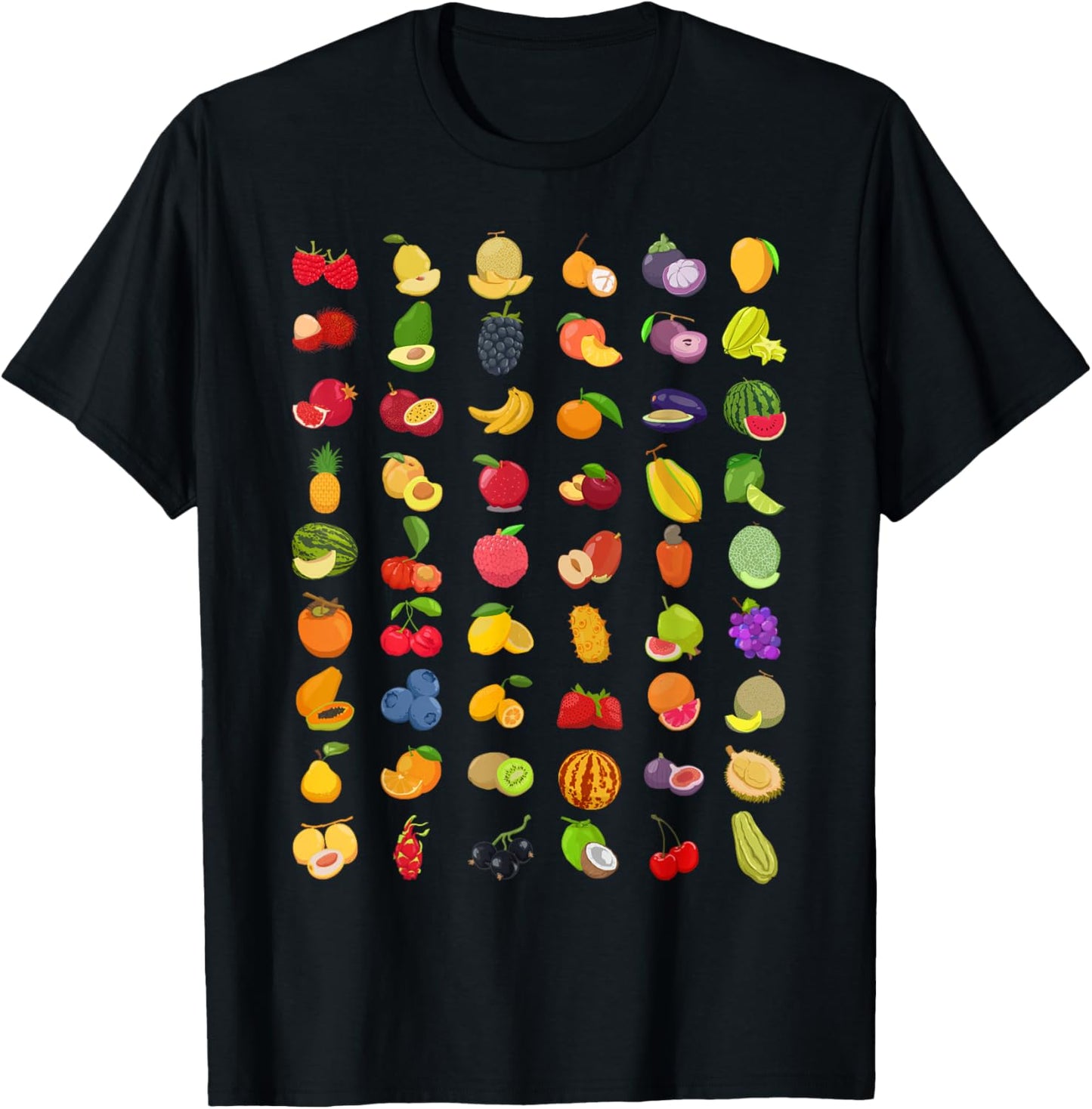 Many Different Fruits T-Shirt - T-Shirt | Black