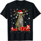 Christmas Cheetah Funny Santa Reindeer Cheetah Lover Gifts T-Shirt - T-Shirt | Black