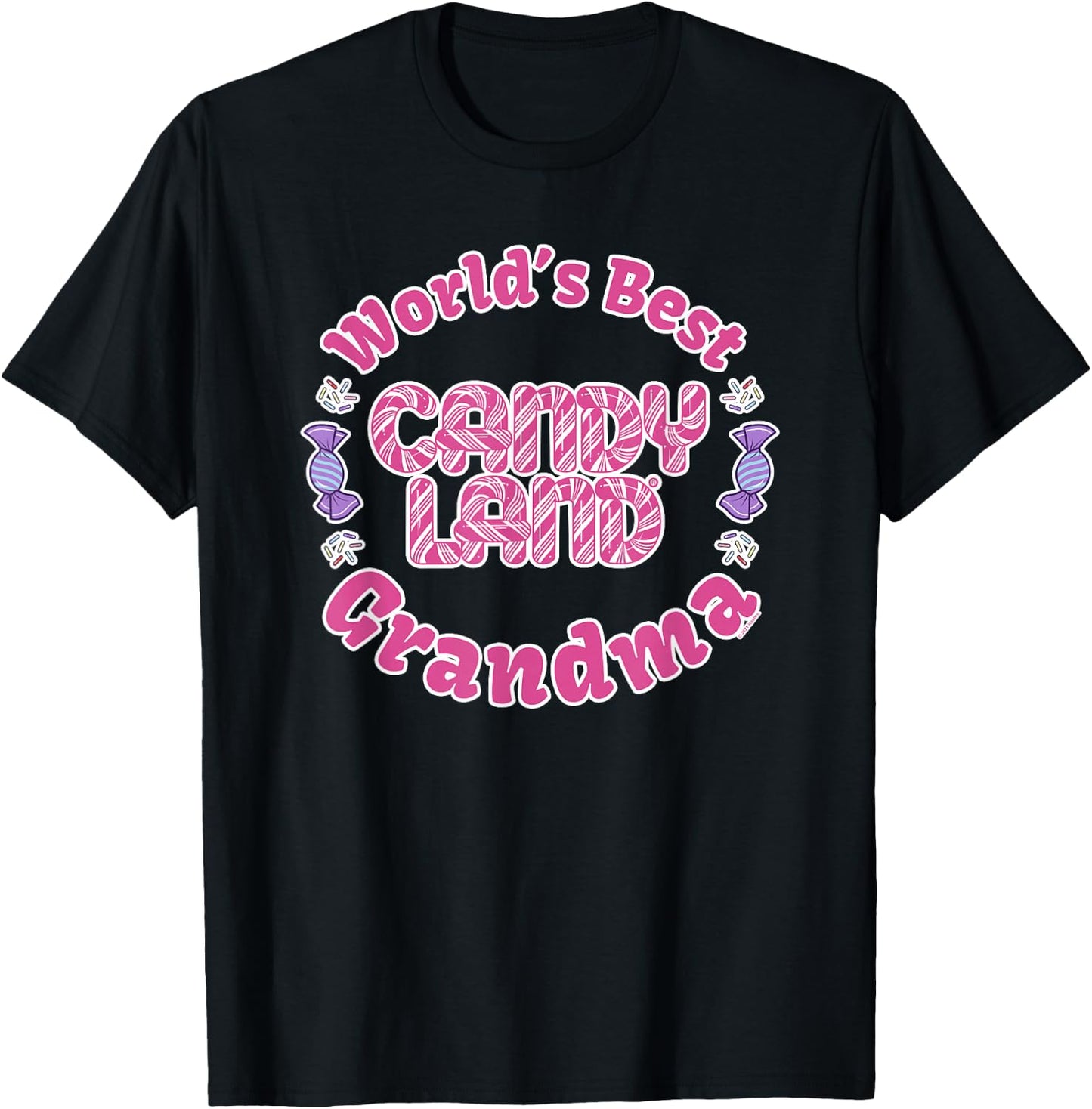 Candy Land Grandparents Day World's Best Grandma T-Shirt - T-Shirt | Black