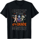 Halloween Teacher Creepin It Real With My 4th Grade Monsters T-Shirt - T-Shirt | Black